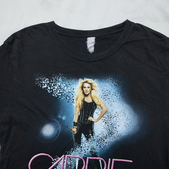 Carrie Underwood The Blown Away Tour Womens Graphic T Shirt Black Cotton Medium - Picture 2 of 13